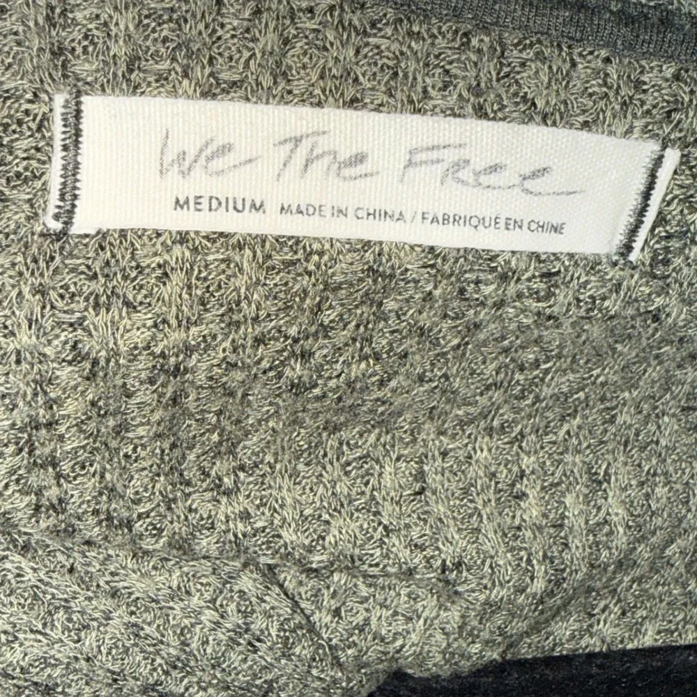 Free people We The Free Santa‎ Clara Waffle Knit V Neck Long Sleeve Oversized